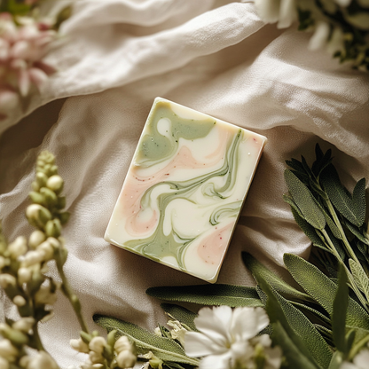 Tallow Soap Bar Sage & Geranium