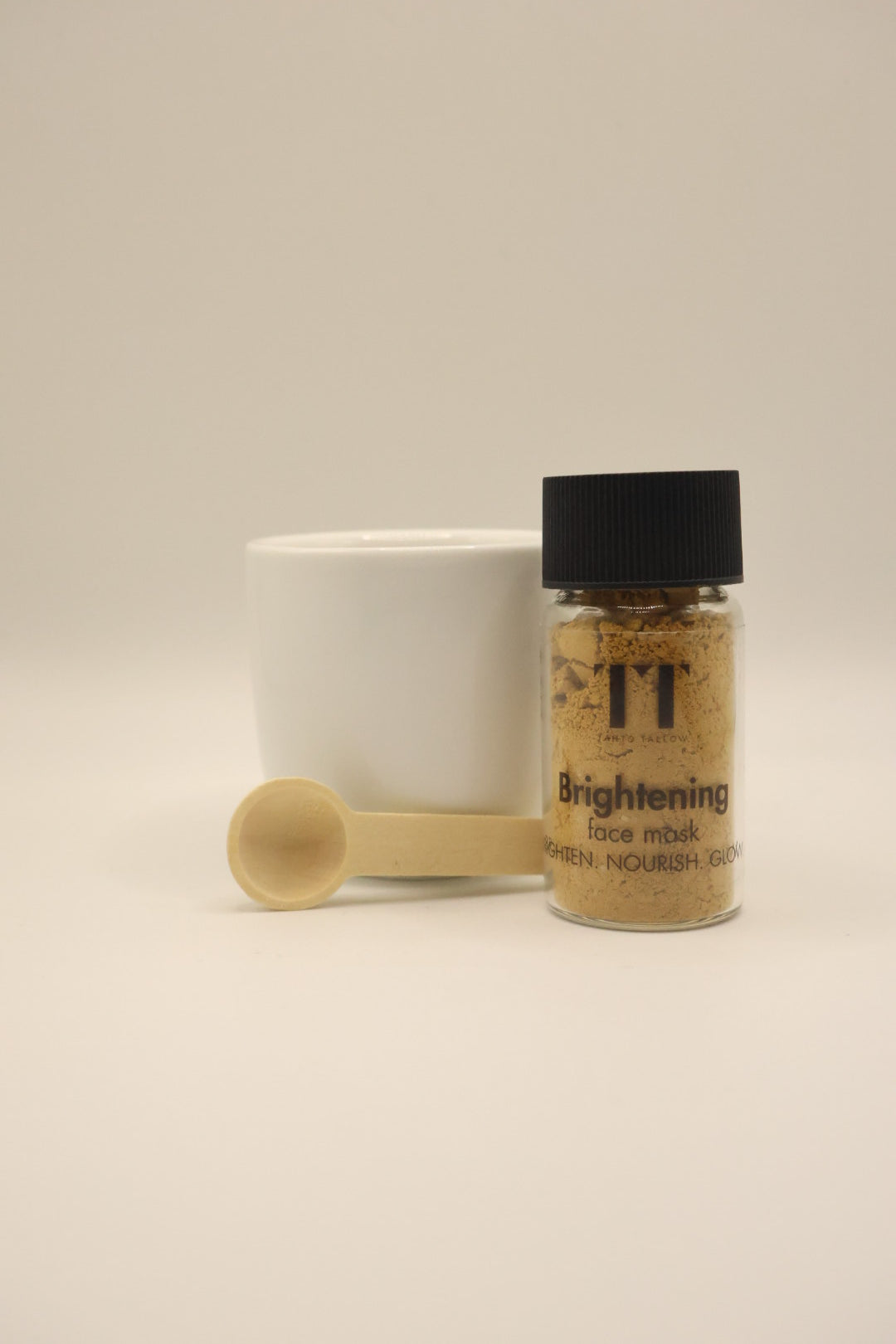 BRIGHTENING FACE MASK + CERAMIC DISH + WOODEN SPOON