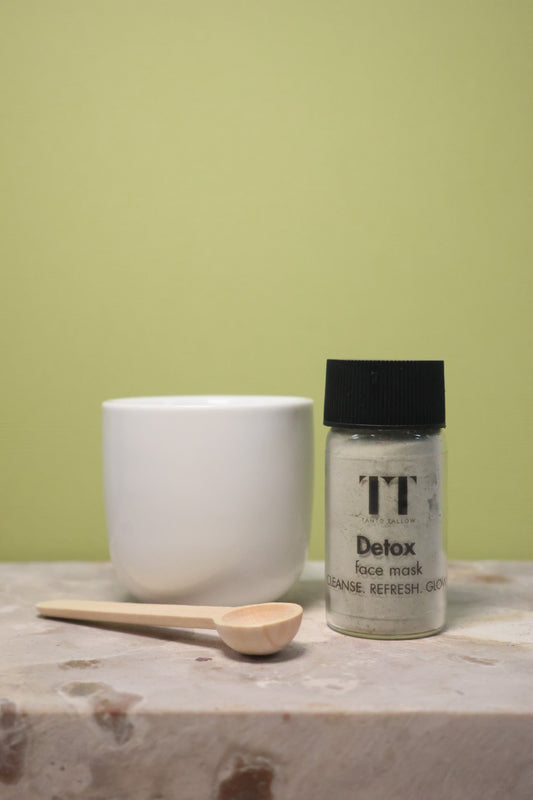 DETOX FACE MASK + CERAMIC BOWL AND WOODEN SPOON